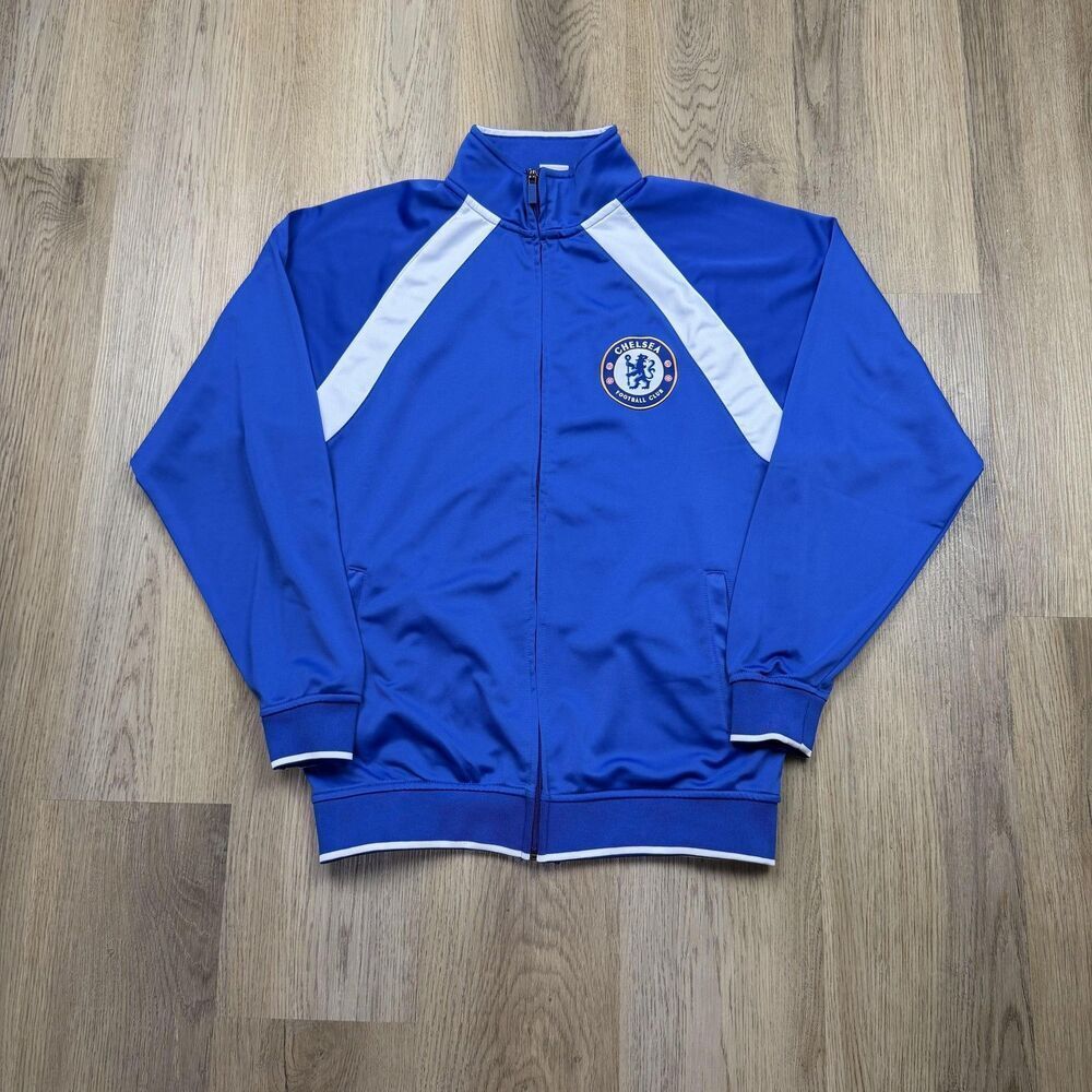 Chelsea FC Track Jacket Mens Medium Blue Premier League Soccer Football Rhinox